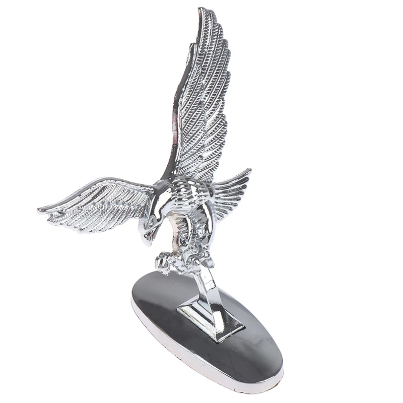 Car Front Cover Chrome Hood Ornament Badge 3D Emblem Angel Eagle For Auto Car