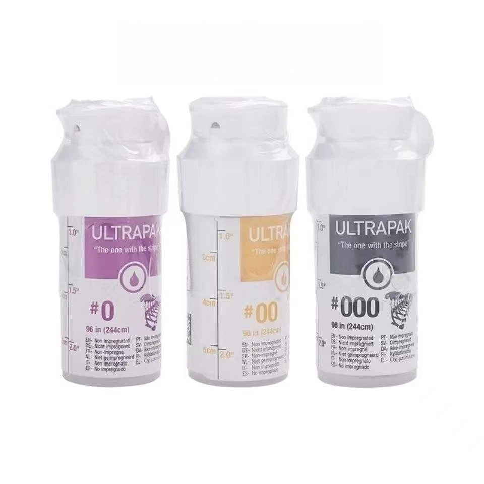 Tandheelkundige tandvleeslijn Tandvleescontractietouw Wegwerp tandheelkundige gebreide draad Tandheelkundig restauratiemateriaal 000 #   00 #   0 #