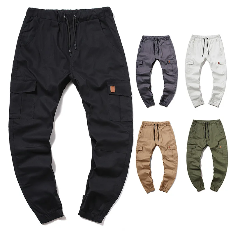 

European and American Workwear Pants, Men's Thin Cropped Casual Pants, Men's Korean Loose Harlan Sports Pants, Leggings