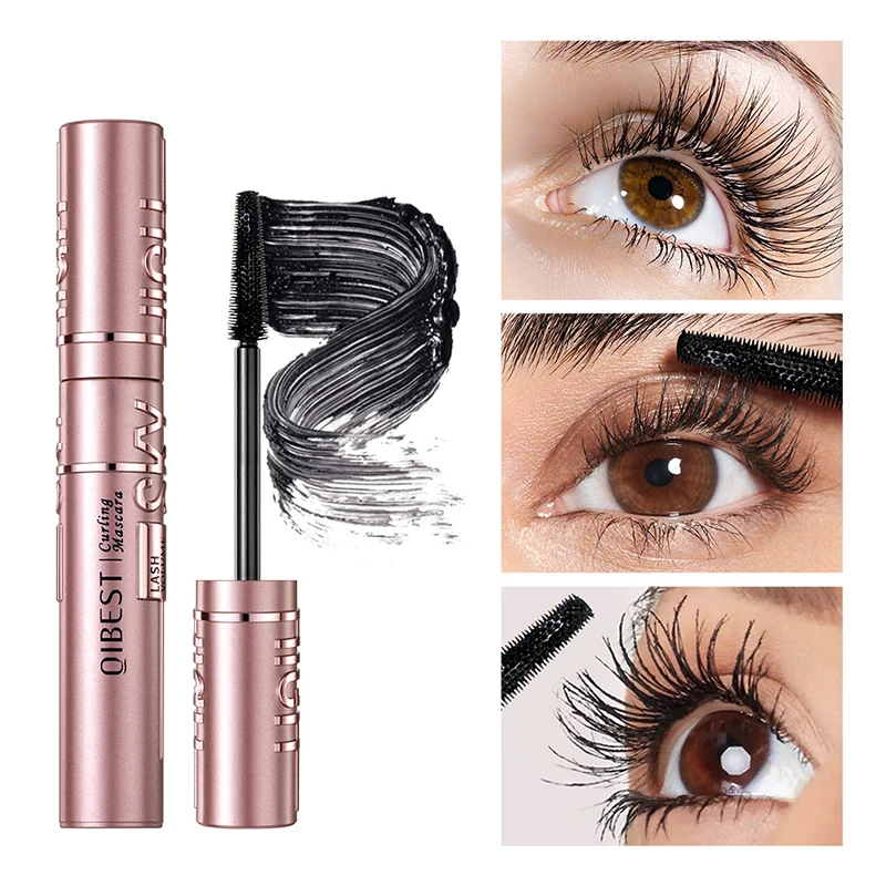 Nuovo Curling Mascara nero impermeabile secchezza ciglia pennello testa Design allungamento ciglia spesse donne cosmetici di bellezza