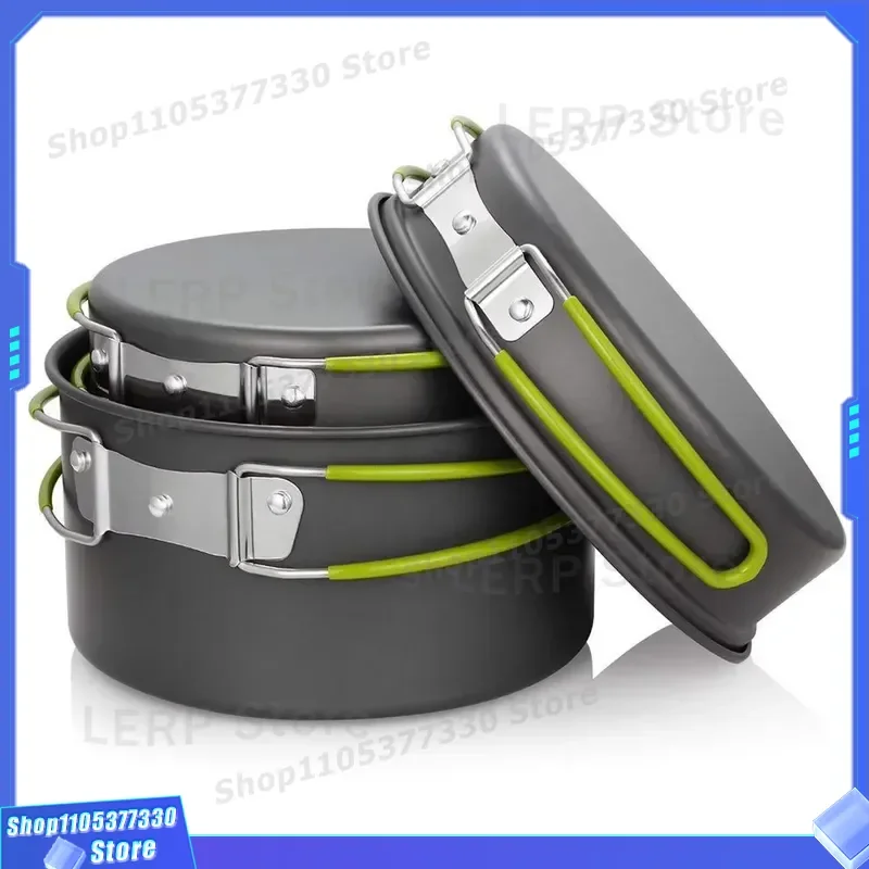 Portable Camping Cooker Set for 2-3 People Outdoor Picnic Hiking Backpacking Stove Kit Standard Design Lightweight Travel