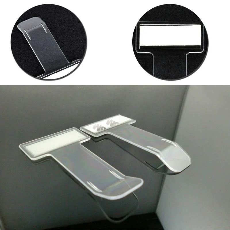 2pcs Transparent car parking ticket permit, car fastener card, banknote clip, windshield sticker, car accessories