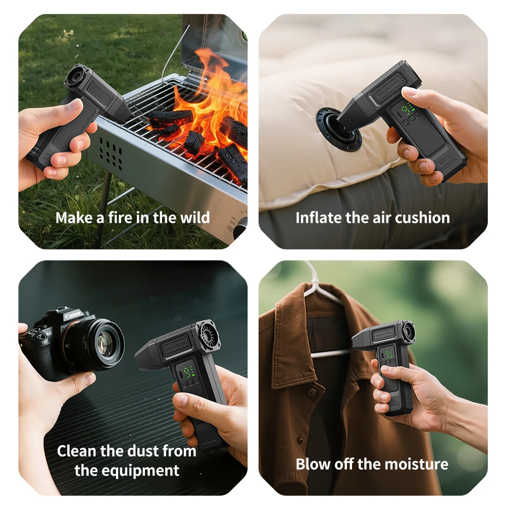 550000 دورة في الدقيقة منفاخ الهواء الكهربائي توربو مروحة نفاثة فرش السيارات عالية السرعة توربو مروحة عنيفة USB قابلة للشحن منفاخ غبار قوي