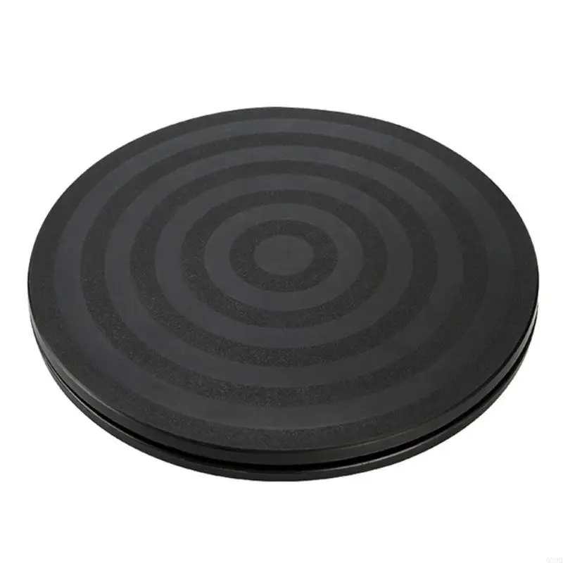 Q39B Round Bonsai 360 Rotating Turntable Practical 8" 20cm Black Plastic Turntable