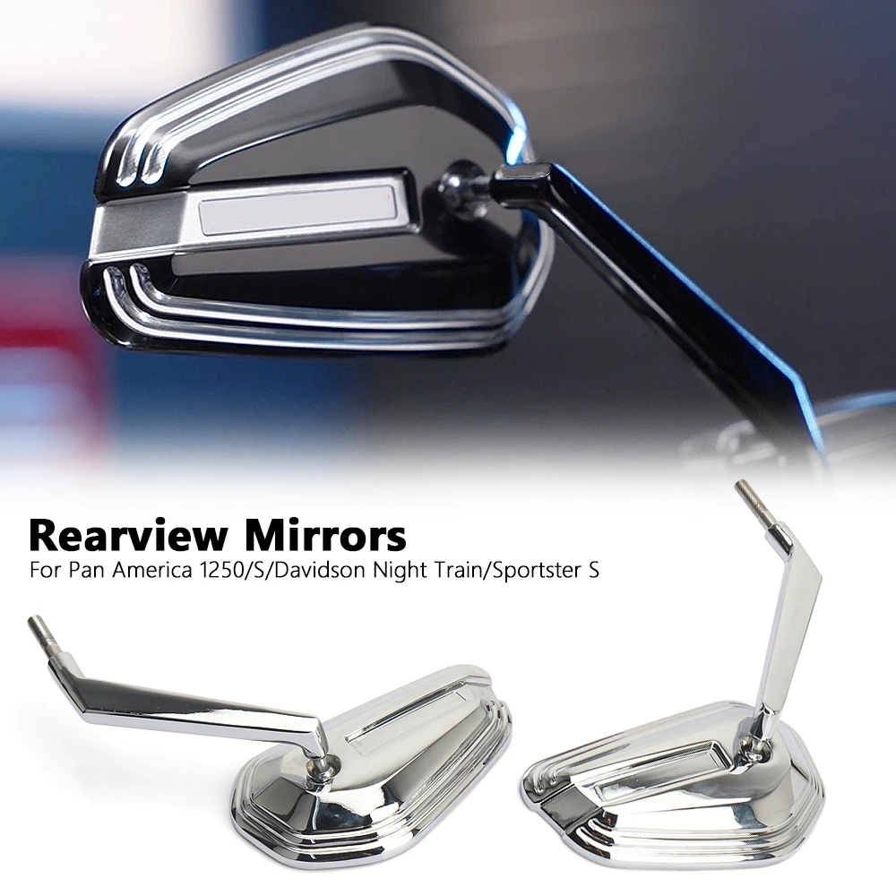 1 Pair Motorcycle Accessories Rearview Mirrors For Pan America 1250 PA1250 S For Sportster S For Davidson Night Train 2021-