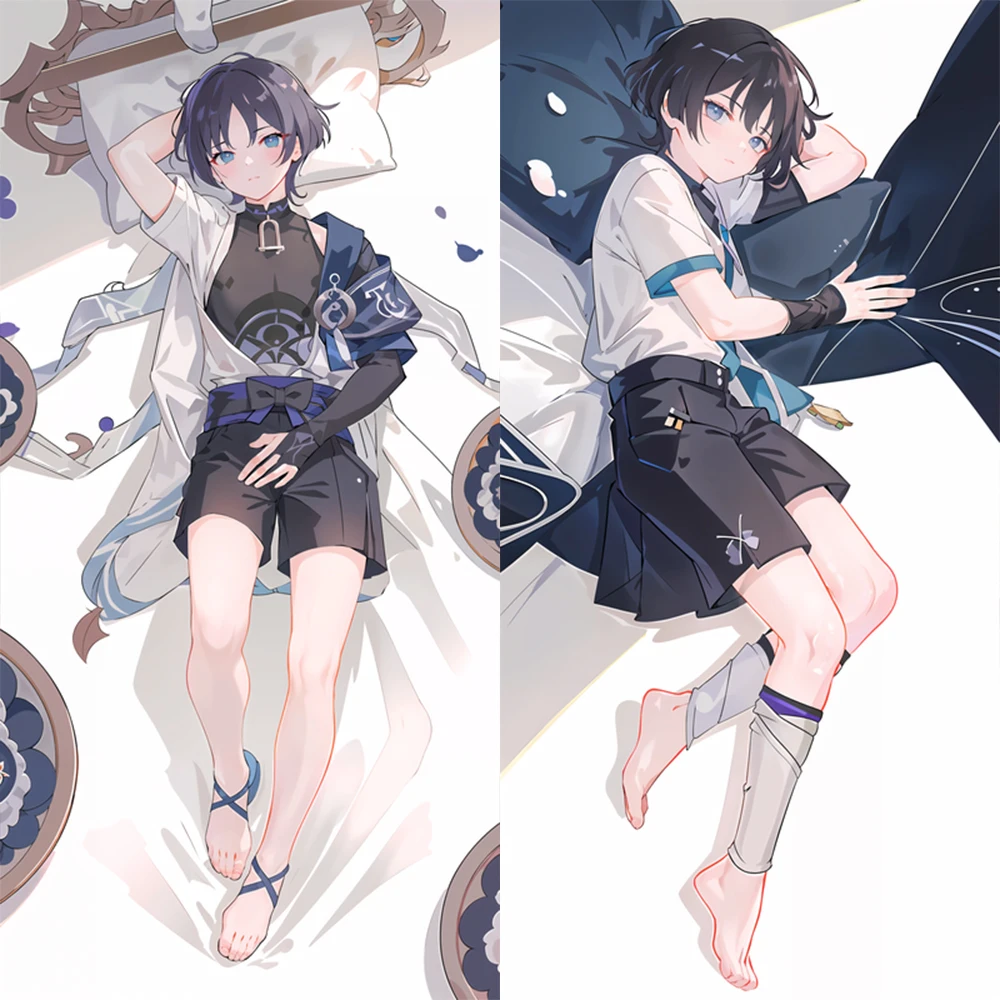 

Genshin Impact Scaramouche Anime Pillow Cover Dakimakura 2 Side Printed Hugging Body Pillowcase Cushion Cover