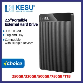 KESU Disco duro externo USB3.0 portátil 250gb/500gb/1tb/2tb Dispositivo de almacenamiento de alta velocidad para PC/portátil, respaldo de archivos y almacenamiento de datos 1