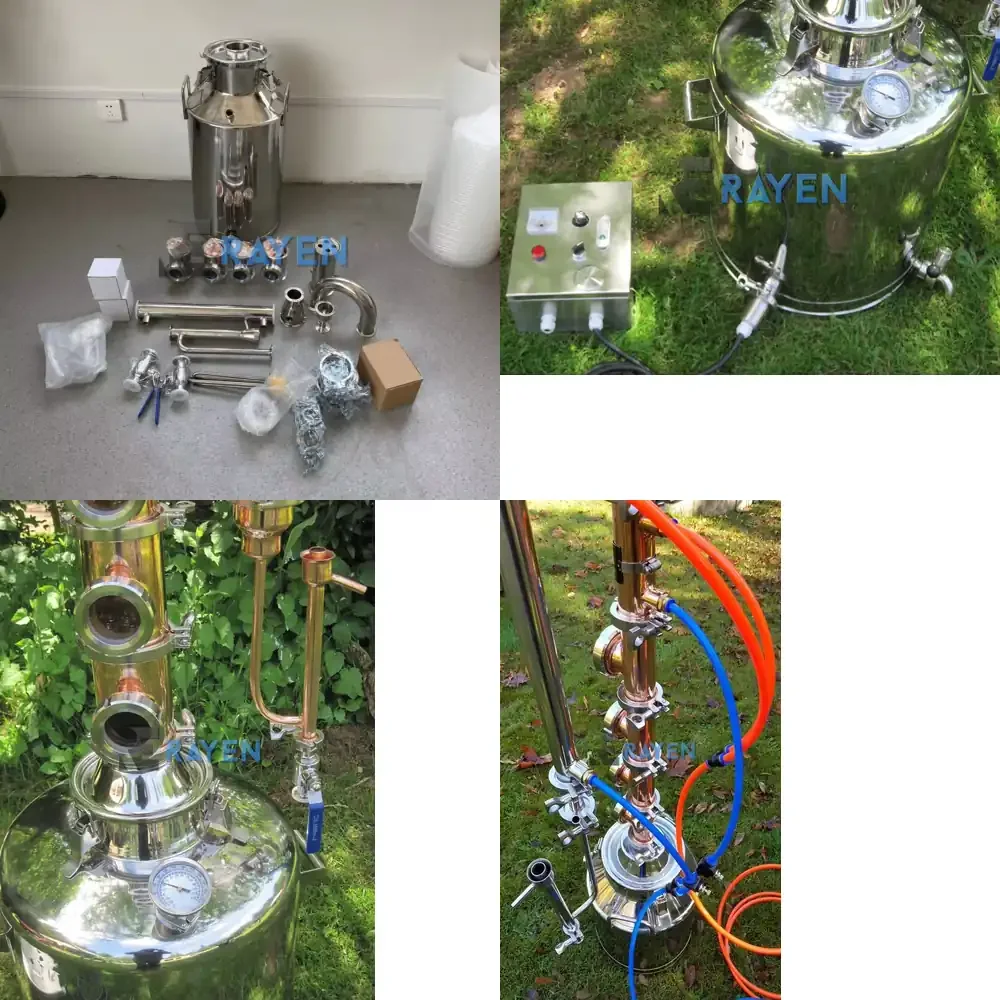 

30L 50L 60L Alembic Vodka Distillery Equipment Copper Column Distiller Whiskey Rum Distilling Still