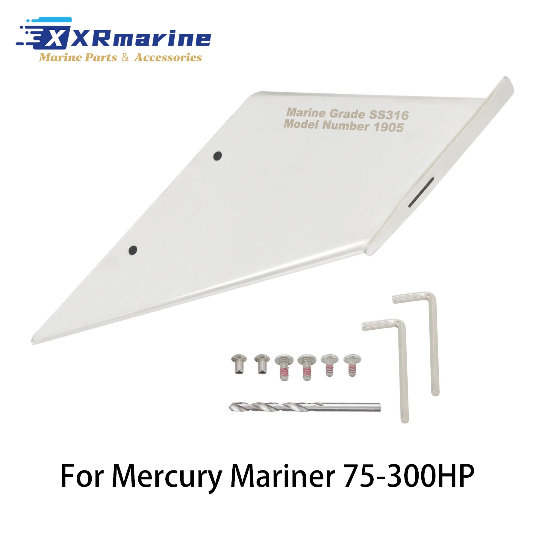 Skeg Guard W/ Drain Compatibel met Mercury Mercruiser voor Yamaha Honda Tohatsu Nissan Stern Drive roestvrijstalen beschermer