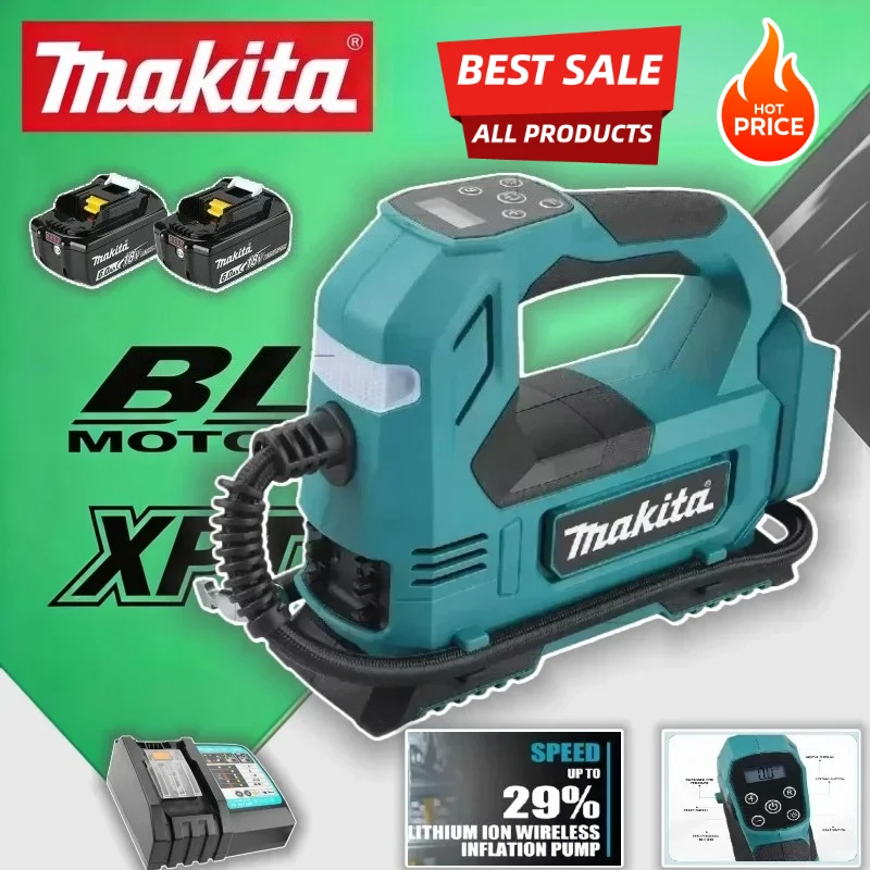 

Беспроводной компрессор Makita 18В: портативный насос для шин с цифровым дисплеем, для автомобилей и мотоциклов, для аккумуляторов 18В