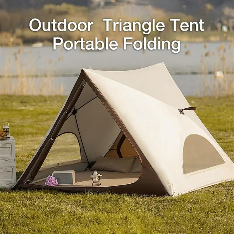 

Portable Camping Tent Portable Sunproof Auto-Open Shelter Triangular Tents Sunproof Tent Easy Setup Outdoor Shade For Picnicking