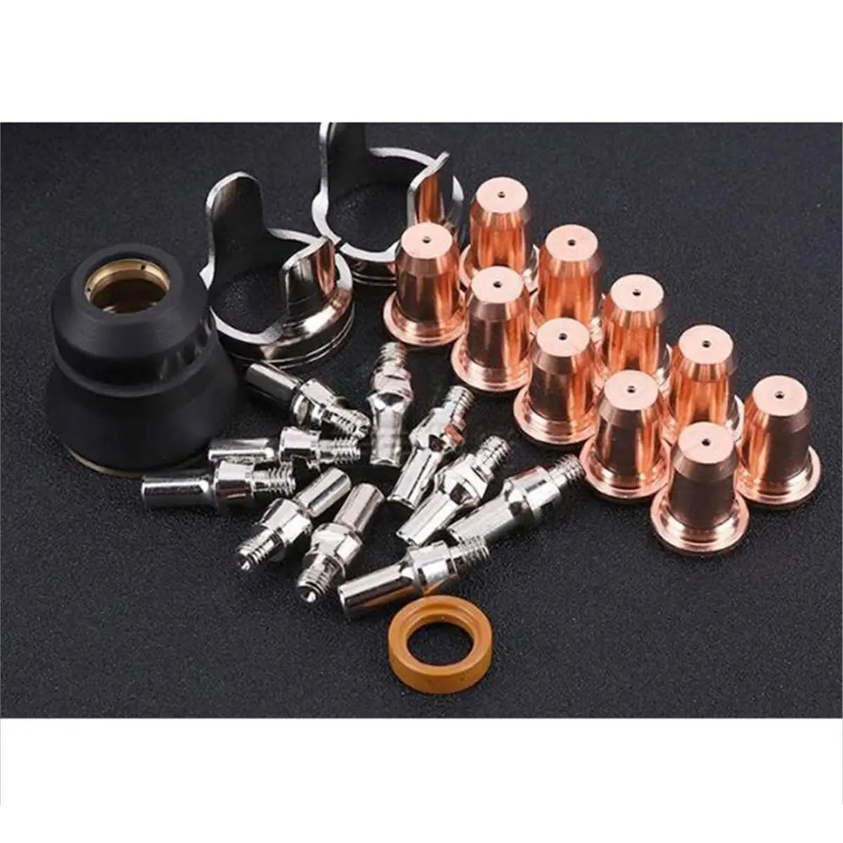 24pcs IPT40 Plasma Tips Kit Welding Parts Tip Electrode Kit Consumables Set for IPT40 CUT55 CUT65 Plasma Cutter