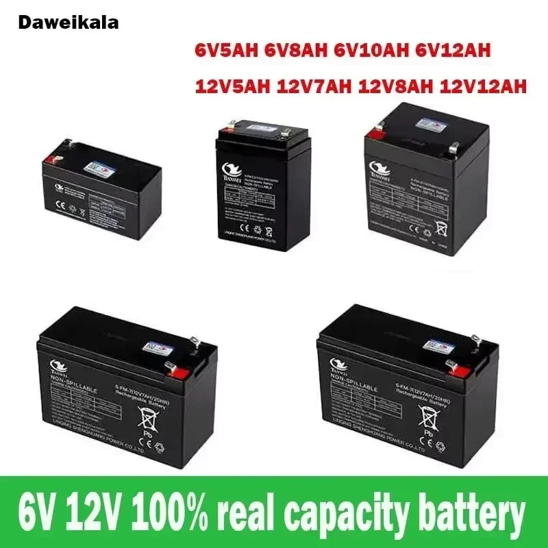 Premium Battery Packs 6V 5Ah/8Ah/10Ah & 12V 5Ah/7Ah/12Ah for Kids' Electric Toys & Vehicles