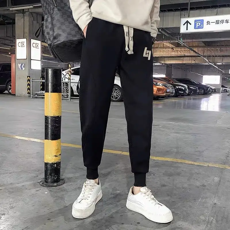 Men's Sweatpants Sport New Style with Added Velvet and Thick Casual Long Pants