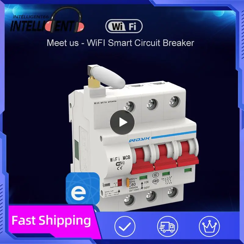 Smart 3P 16A-125A Remote Control Wifi Circuit Breaker/smart switch/ Intelligent automatic Recloser support alexa and