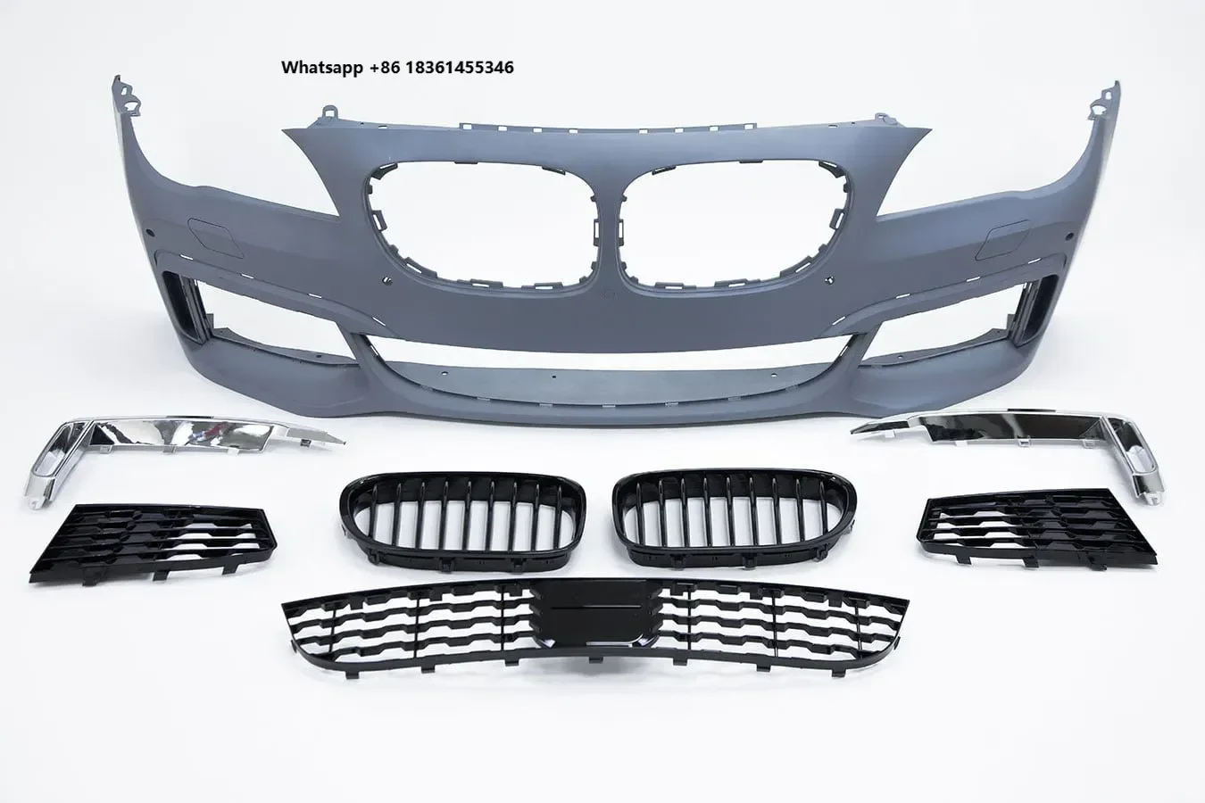 For  7 Series F01/f02 Carbon Fiber Rear Bumper Diffuser With Exhaust Modified M760 Style Body Kit Car Bumper With Grill