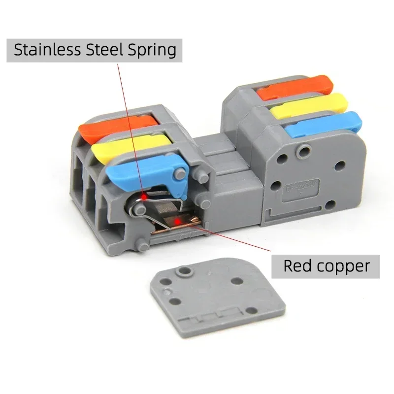 1~100pcs Docking Mini Quick Wire Connector Universal Compact Electrical Wiring Connectors Push-in Butt Conductor Terminal Block