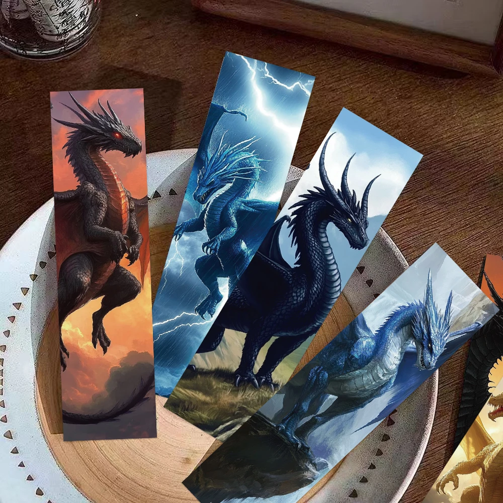 

30PCS Dragon Wing Bookmarks Student Teacher Reading Book Page Book Logo Paper Card Decoration Page Book DIY Bookmark Markers