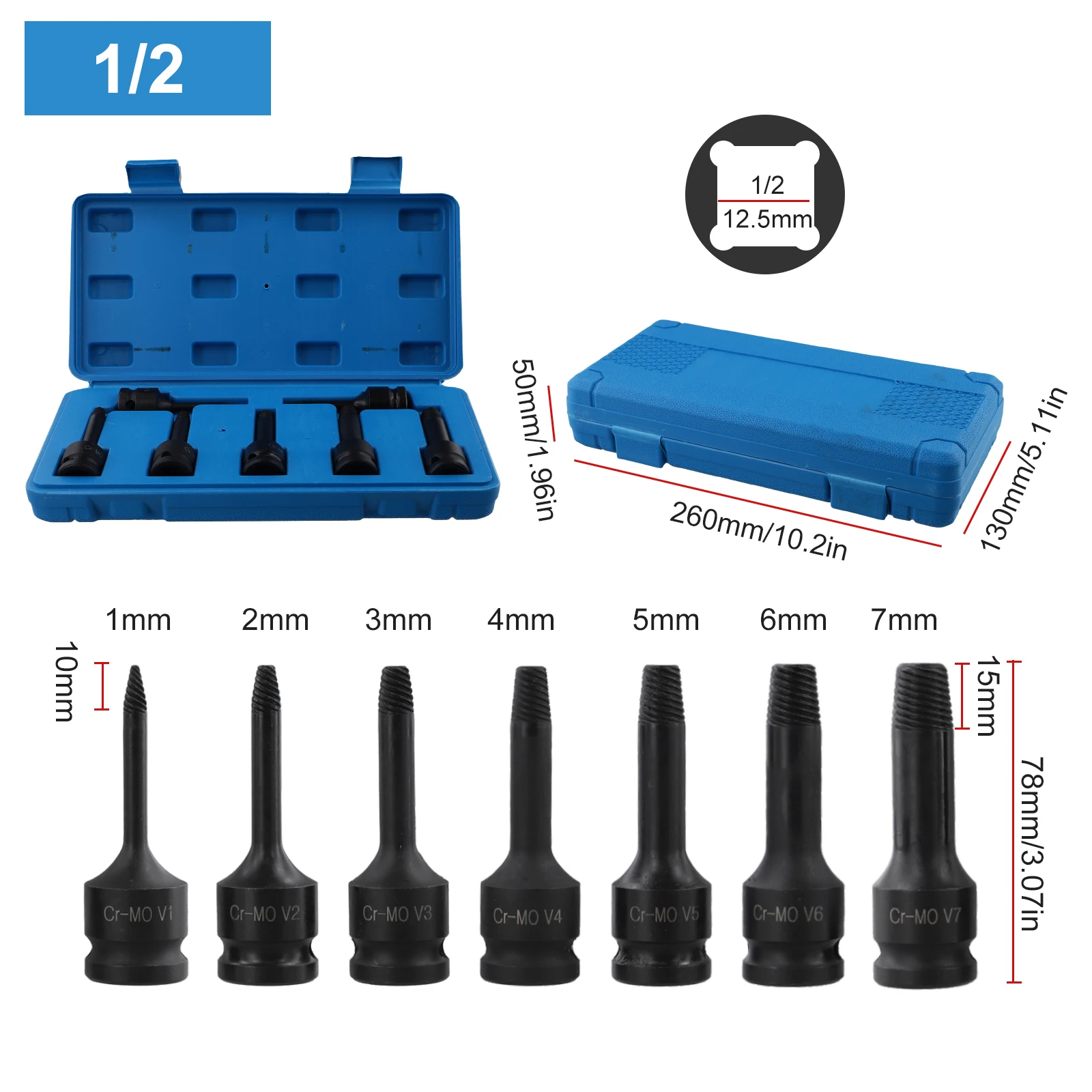 Damaged Screw Extractor Remover Drill S Keywords Damaged Screw Extractor Remover Storage Case Convenient Storage Case