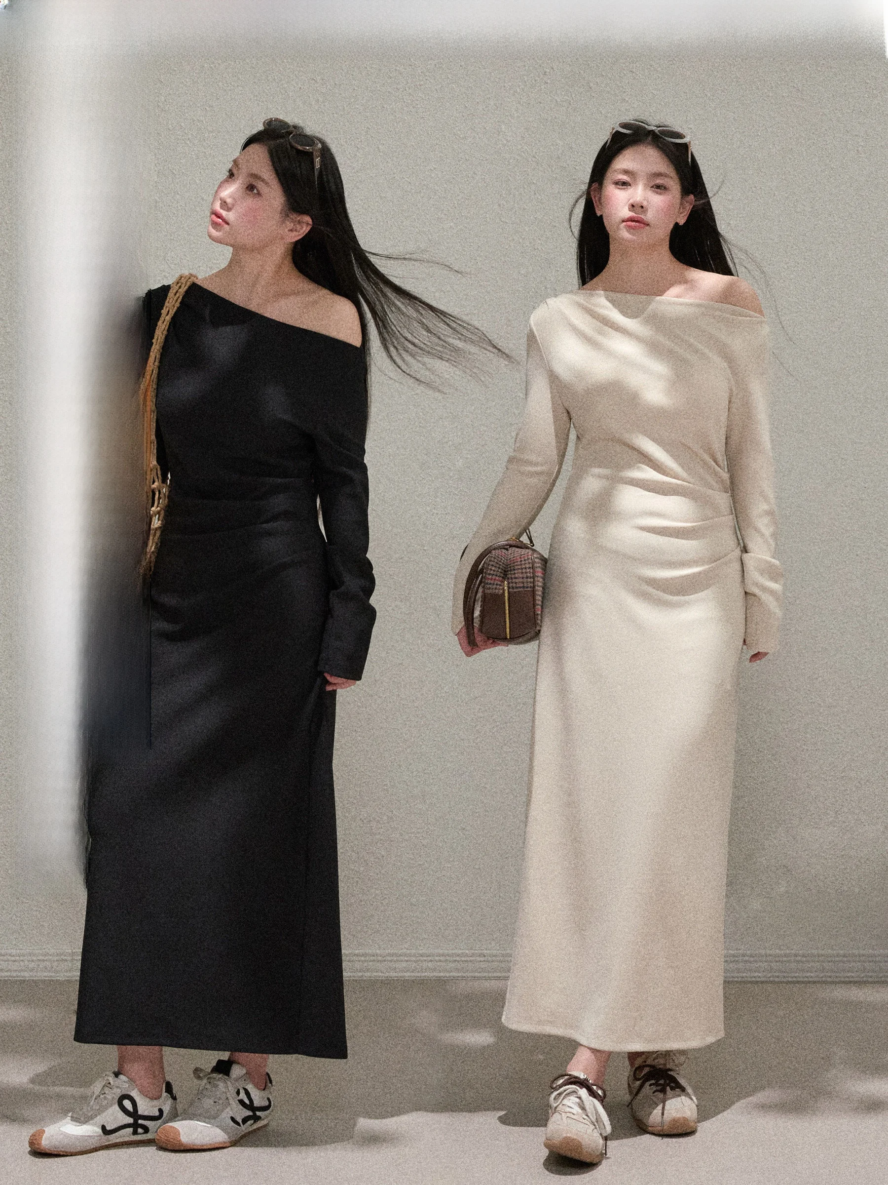 

Юбка-накидка JULULOOK больших размеров с асимметричным вырезом на плече, одежда больших размеров, для повседневной носки, приталенная, длинная, свободного кроя