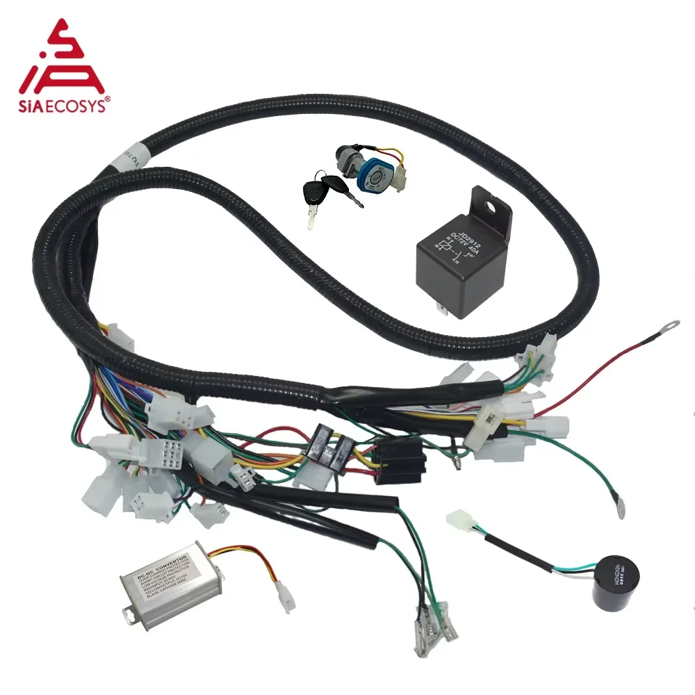 SiAECOSYS Vehicle Wiring Harness for Votol Controller EM50 EM100 Fardriver Controller ND Series Match with DKD Display and Z6