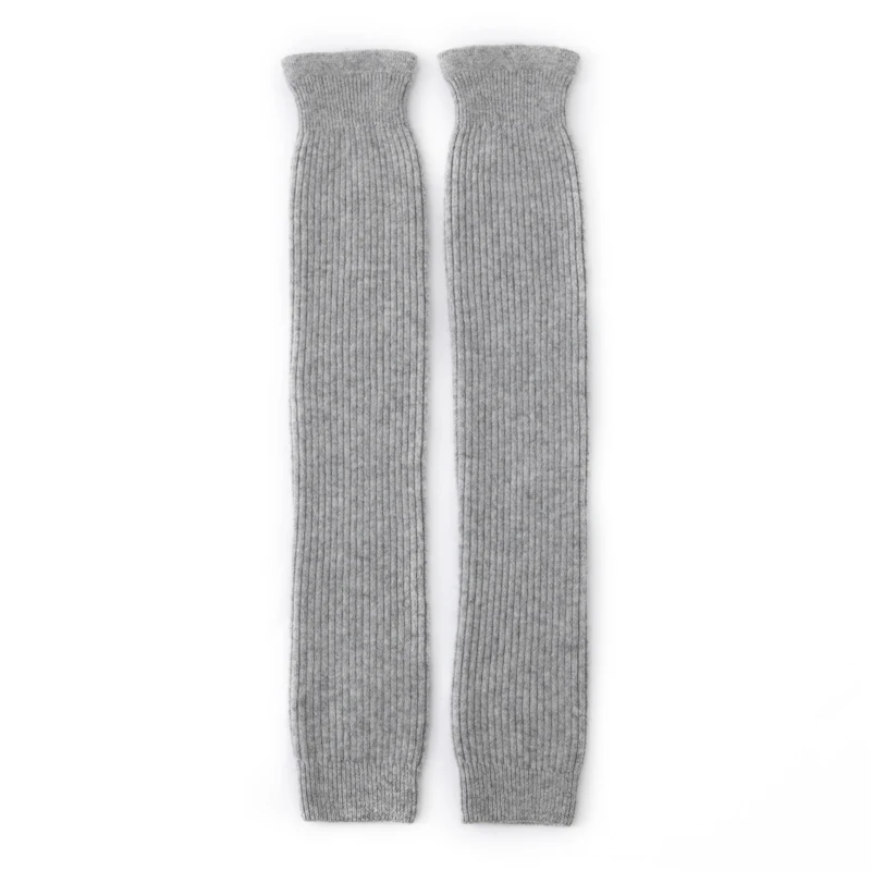Autunno Inverno 100% Cashmere Ginocchiere Scaldamuscoli Vecchie gambe fredde Coprigambe calde per articolazioni del ginocchio Calzini sopra il ginocchio a tubo lungo lavorato a maglia