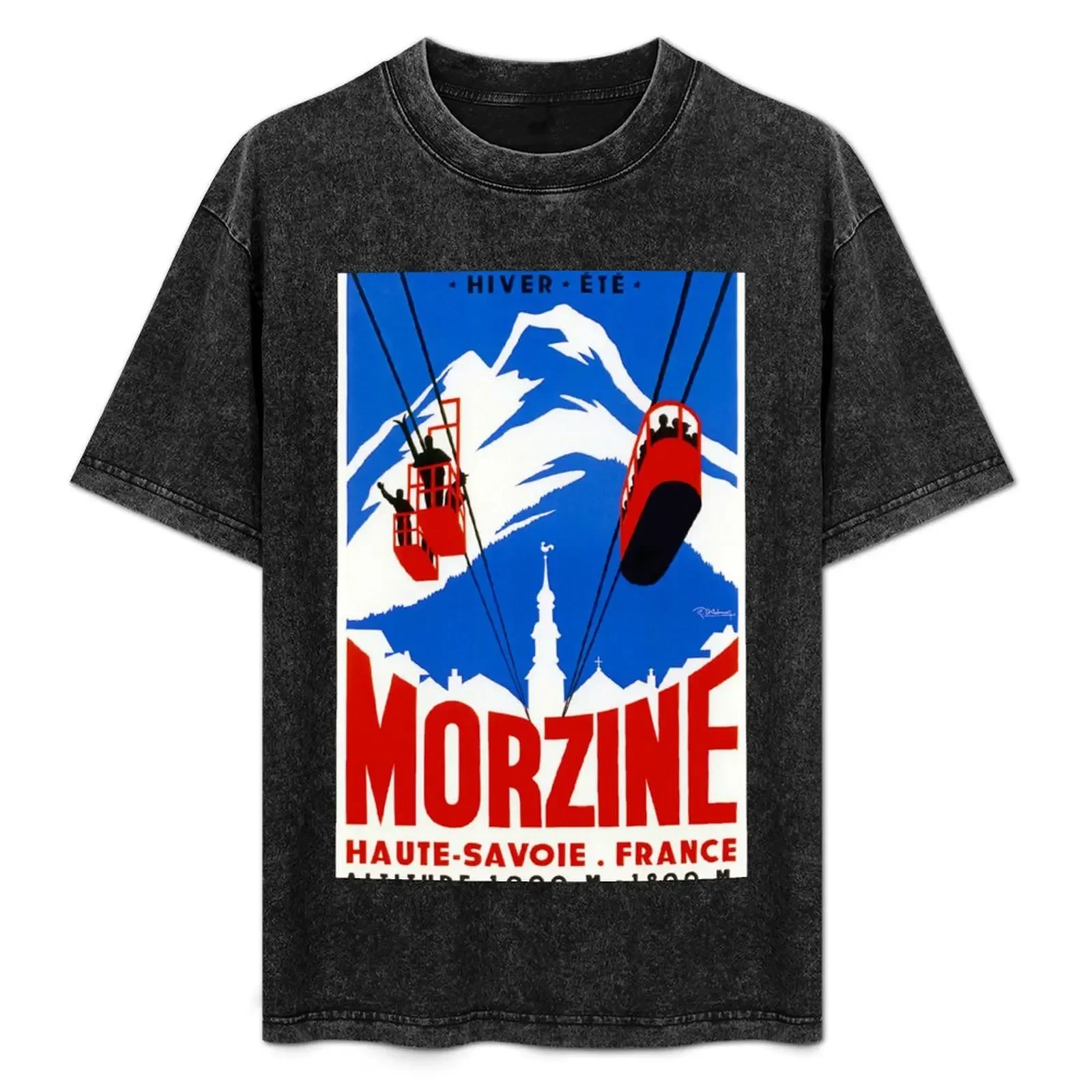 

Vintage French Alps Gondola Winter sport ski ad T-Shirt anime summer 2025 anime figures luxury clothes men