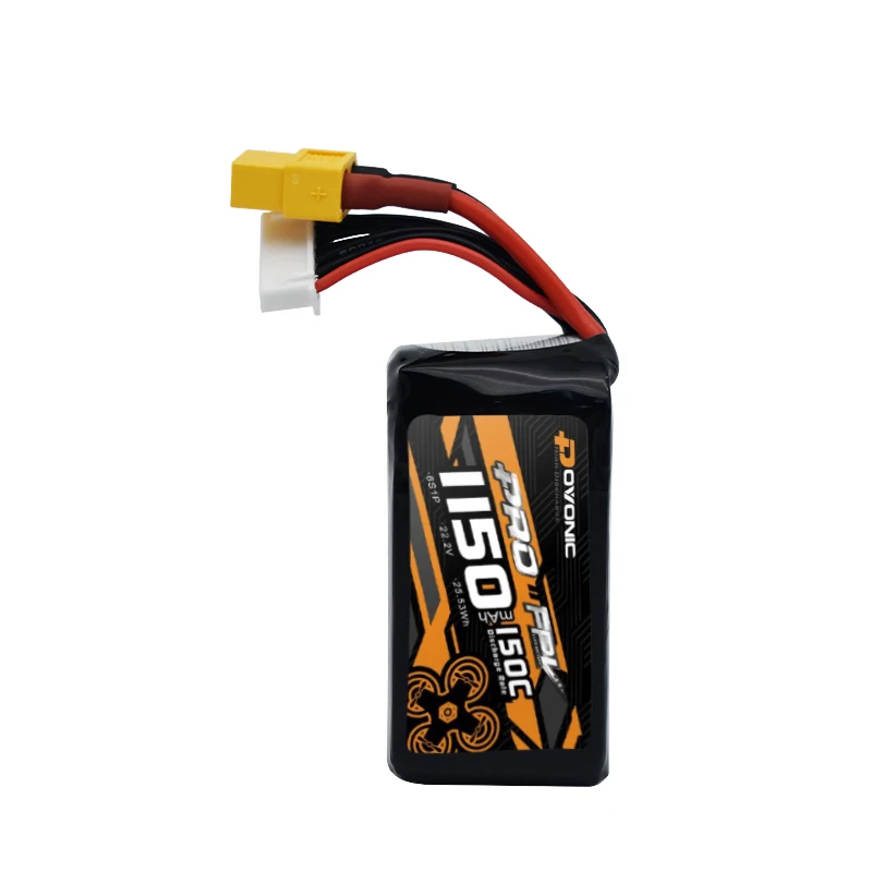 Oryginalny akumulator Lipo 1150mAh 150C 22.2V do samolotów RC FPV Quadcopter Helicopter Drone Części z wtyczką XT60 Akumulator 22.2V