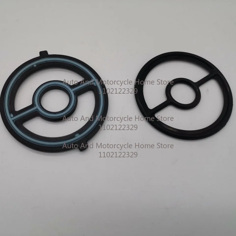 2Pcs/Set Engine Oil Cooler Filter Housing Gasket Seal Fit for Mazda 3 5 6 CX7 MX5 Miata Tribute LF0214342 LF0214700 1S7Z6A642AAA
