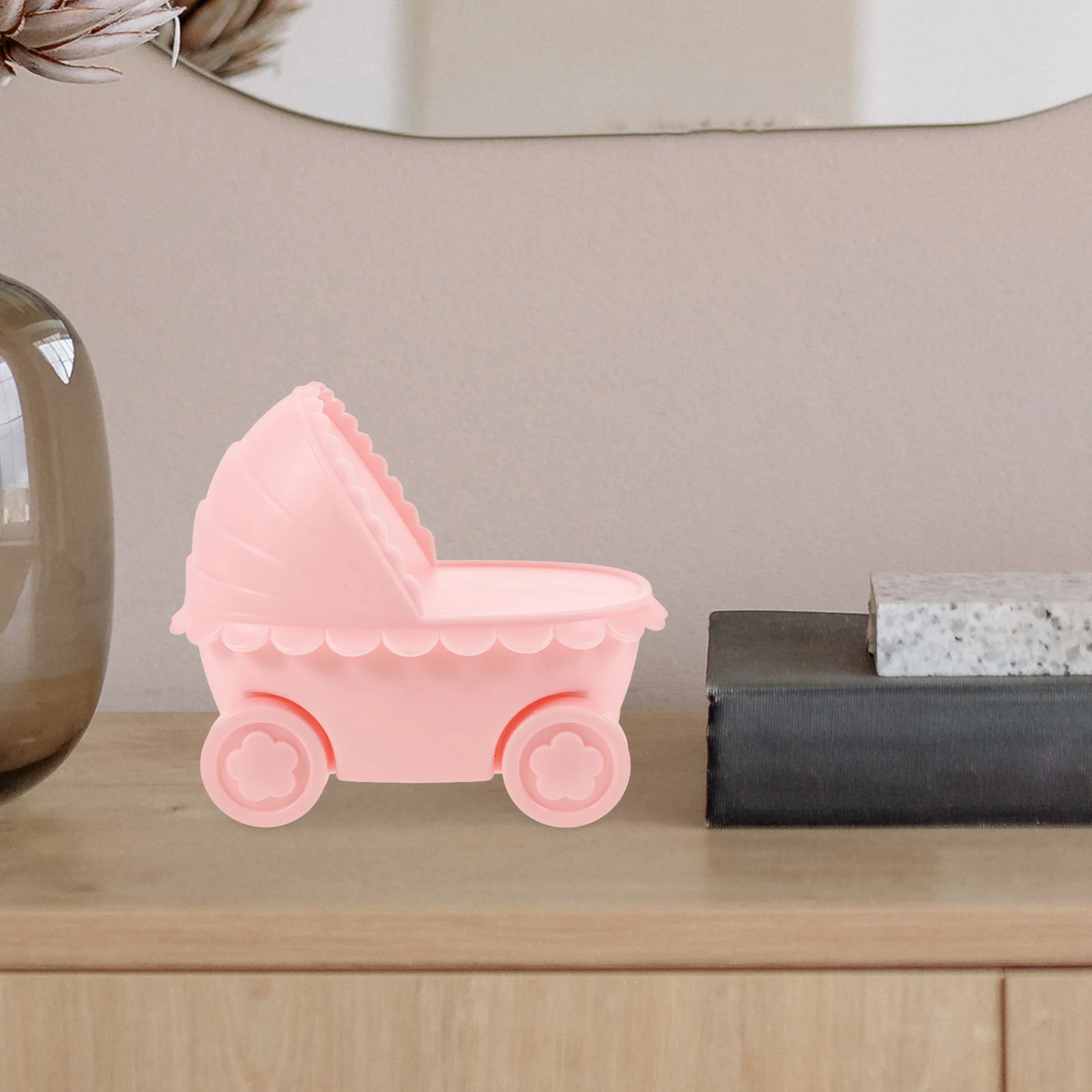 

Stroller Night Light Decorative Plastic Table Lamp For Kids Bedroom Home Party 3D Shaped Light Shockproof Easy Clean Lightweight
