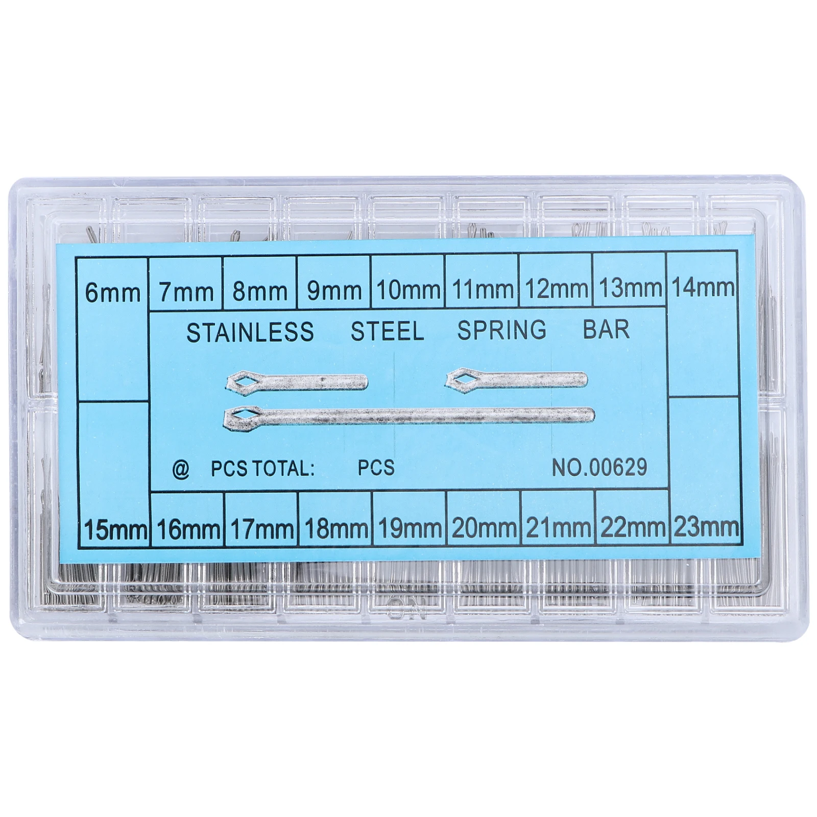 

360pcs Stainless Steel Watch Band Link Pins 18 Sizes Repair Tool Kit Silver Color Spring Bars for Replacement