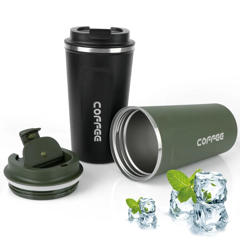 

Thermo Cafe Double Stainless Steel Coffee Mug for Tea Water Coffee 380/510ML Leak_Proof Travel Thermo Cup Car Thermos Mug