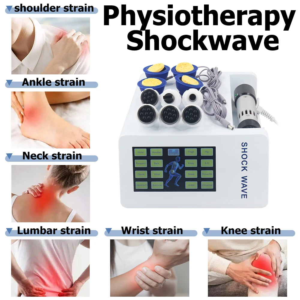 Máquina de terapia por ondas de choque ems eficaz para tratamento ed disfunção erétil alívio da dor muscular 300mj massageador por ondas de choque novo