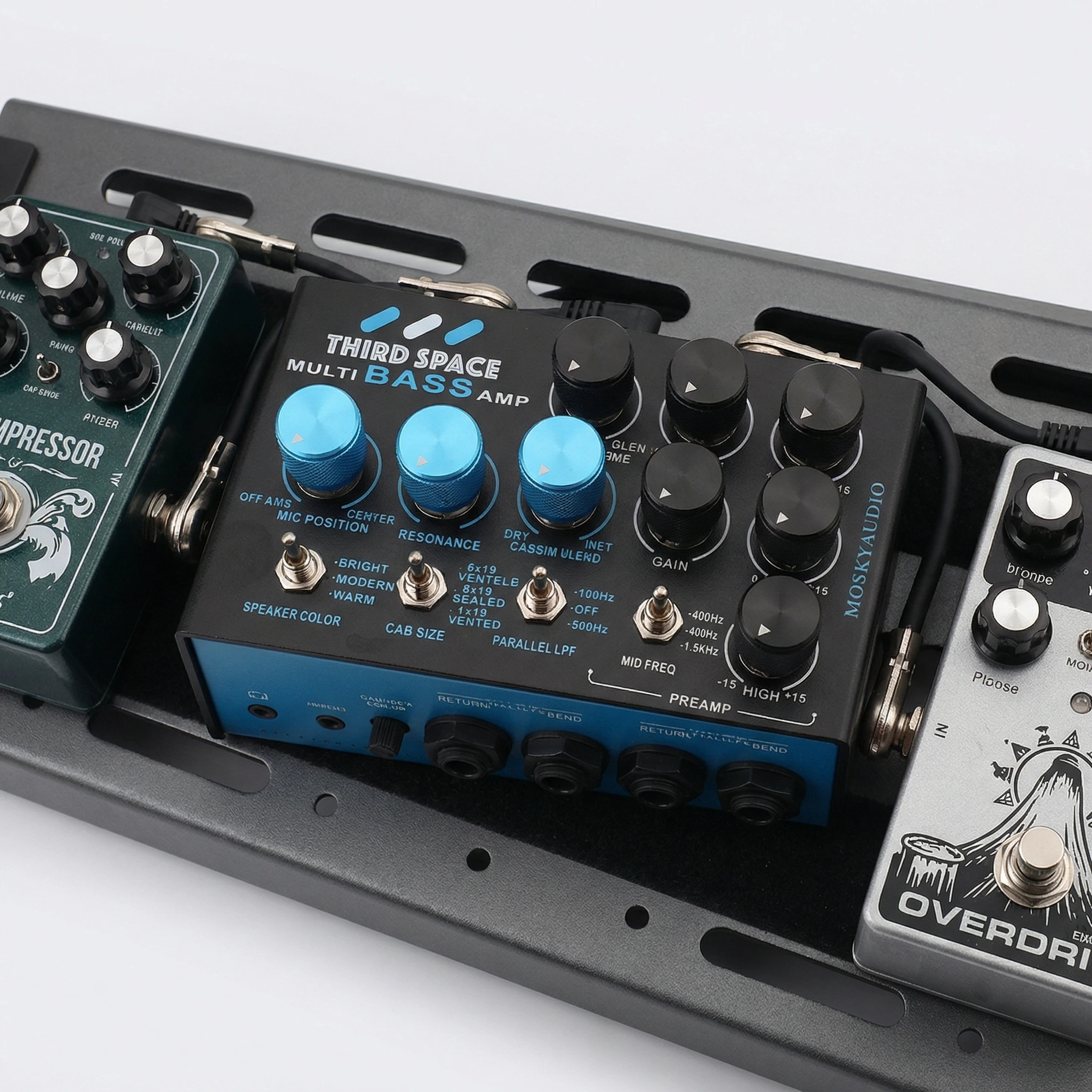 Mosky Third Space Ultimate Stereo Bass Preamp & DI Pedal, with Cab Sim, Dual FX Loops, for Electric Bass and Guitar Effects