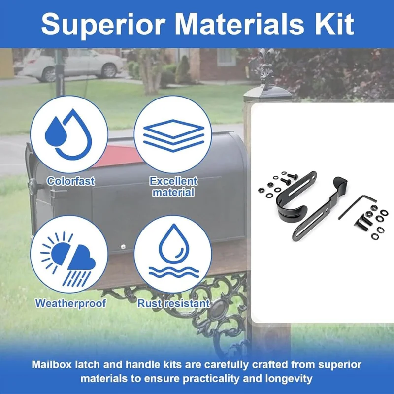 Комплект почтового ящика и ручки, утолщенный набор почтового ящика. Простая установка. Ремонт двери почтового ящика, премиум-класса.