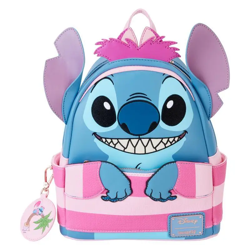 

Loungefly Backpack Stitch Cheshire Cat Backpack Disney Cosplay Mini Double Shoulder Bag Ita Bag Cartoon Printing Leisure Bag