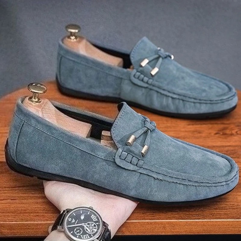 

Новая весенне-осенняя обувь для ленивых, мужская повседневная кожаная обувь на мягкой подошве, обувь для вождения, мужские одиночные туфли