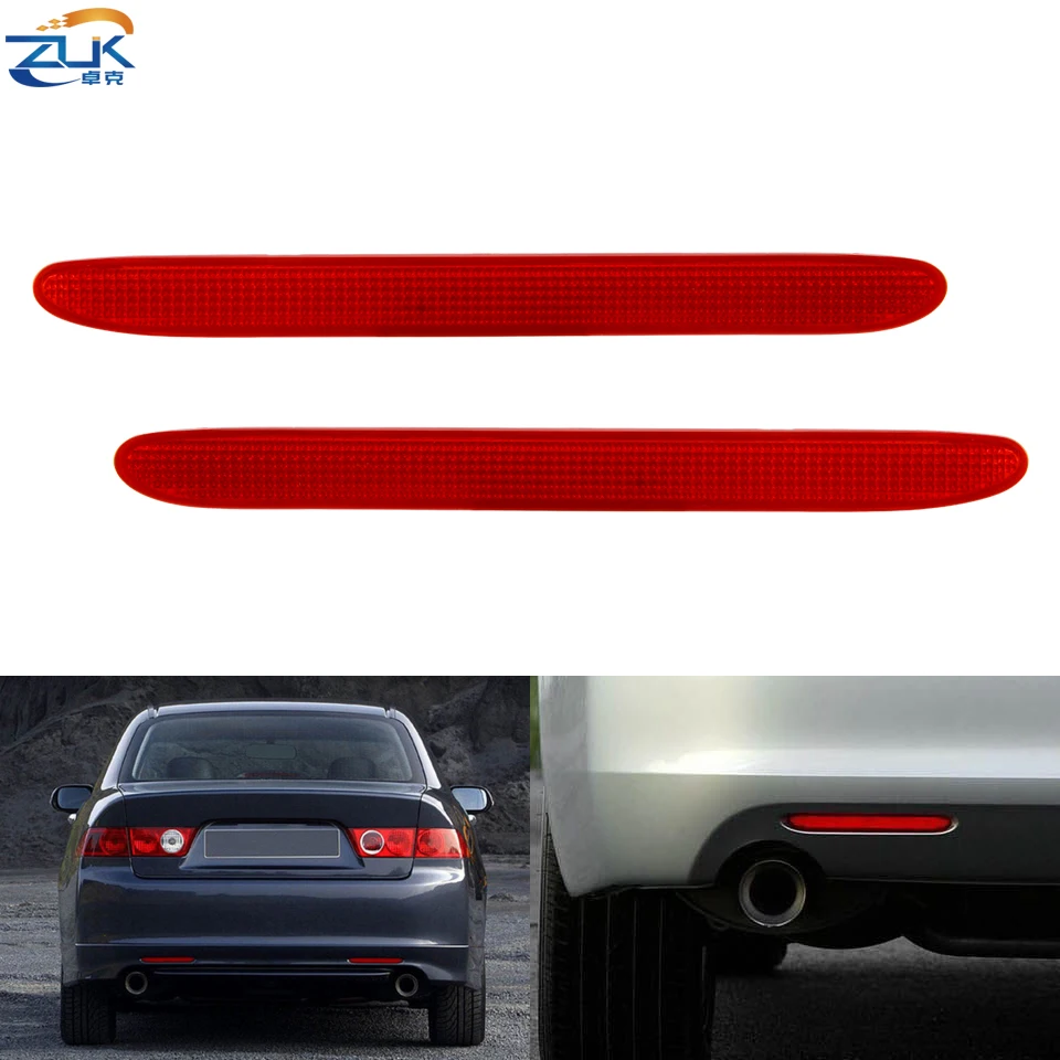 ZUK Rear Bumper Fog Light Fog Lamp Reflector Lamp For Acura TSX Euro ACCORD CL7 CL9 2004-2008 ODYSSEY RB1 2007 2008 CRV Element