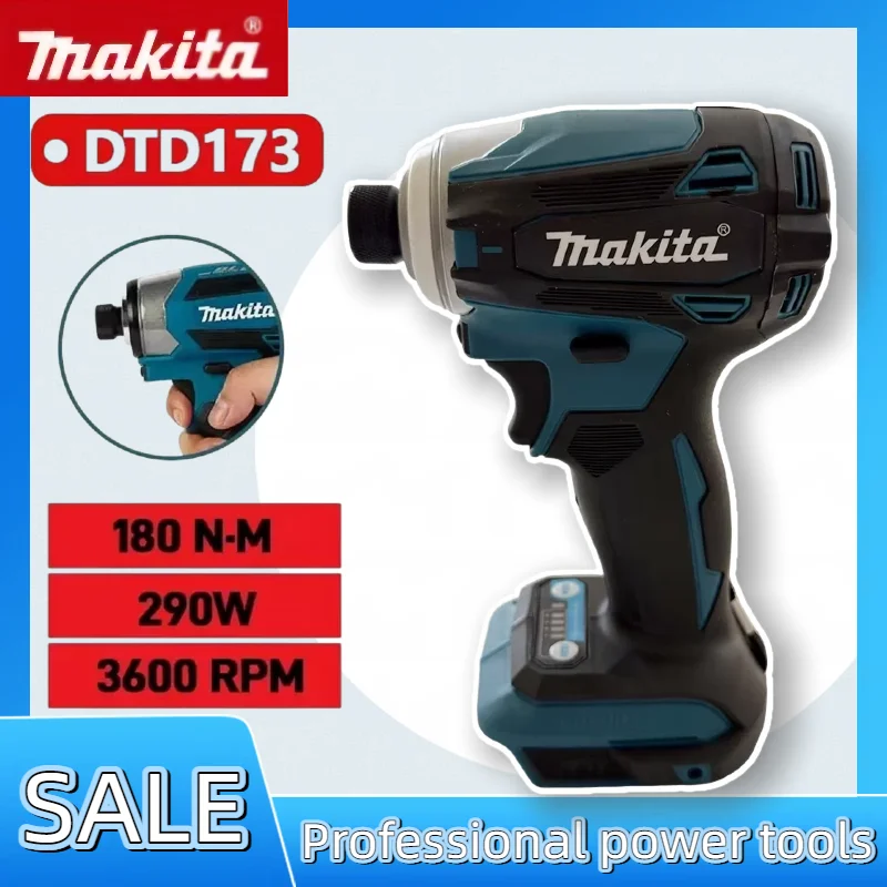 

Ударный гайковерт Makita DTD173 18В, бесщеточный, литий-ионный, многофункциональный инструмент, с насадками, для аккумуляторов Makita