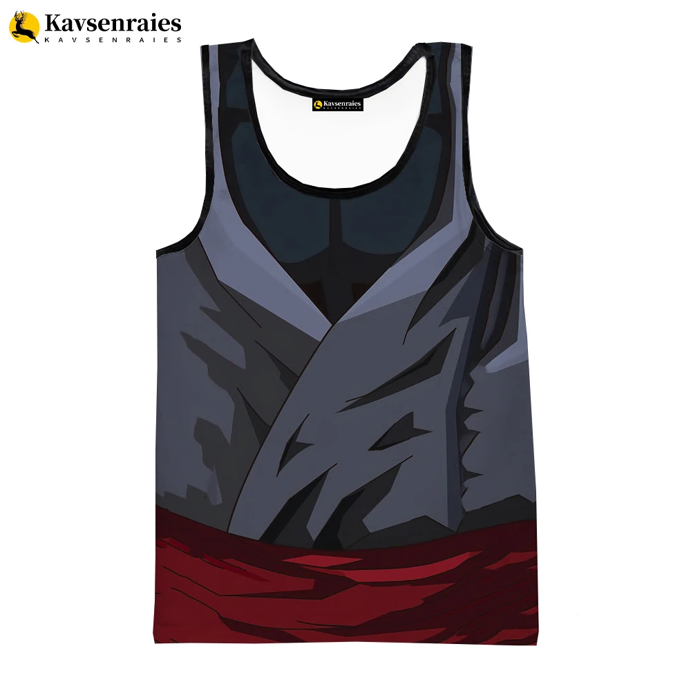 2023 nowe Anime Goku Cosplay 3D podkoszulki mężczyźni lato kulturystyka Streetwear top bez rękawów Tees Unisex moda Casual fajny top bez rękawów