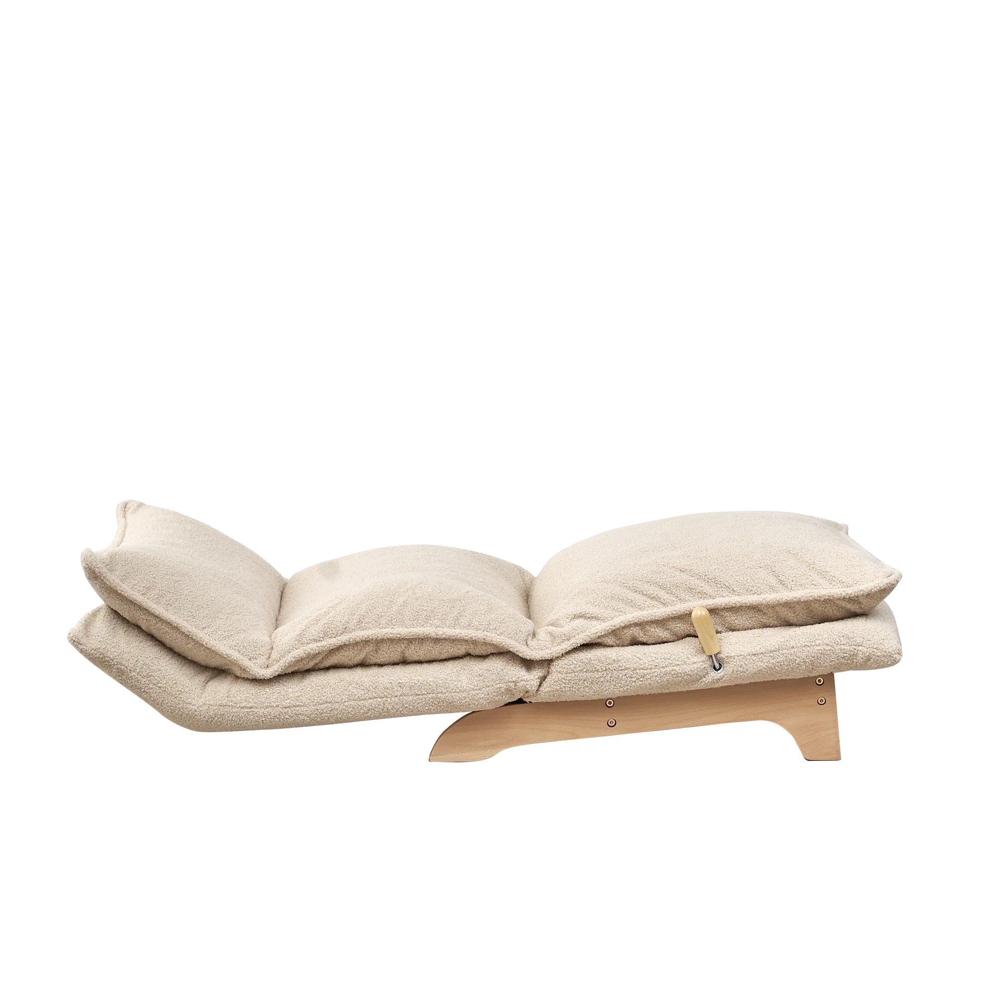 Modern Reclining Sofa Chair with Adjustable Height Cotton Filled Single Seat for Balcony & Bedroom Leisure