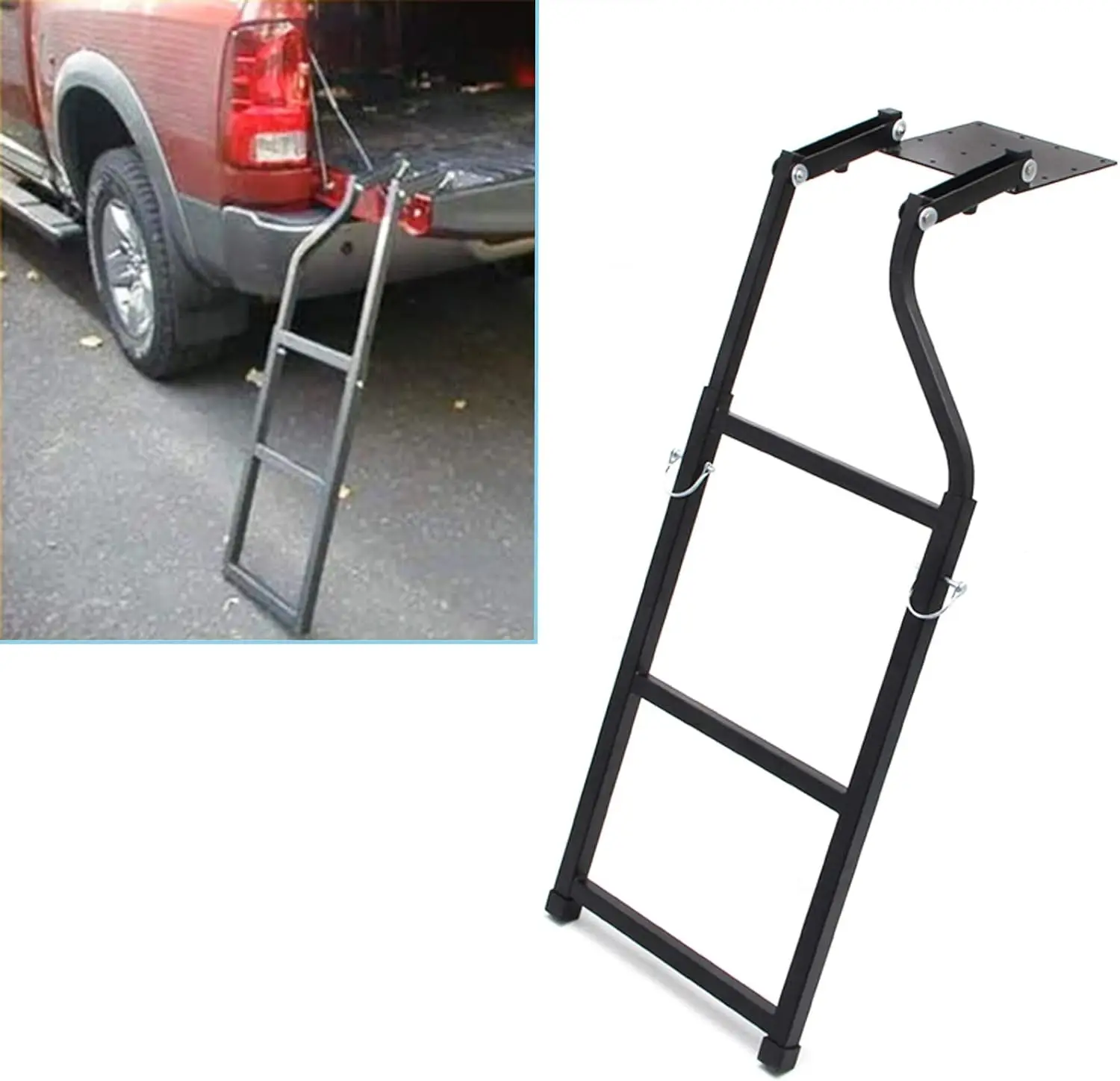 Heckklappenleiter für Pickup-Trucks mit selbstbohrenden Sechskantschrauben aus Edelstahl, universell einstellbare Erweiterung