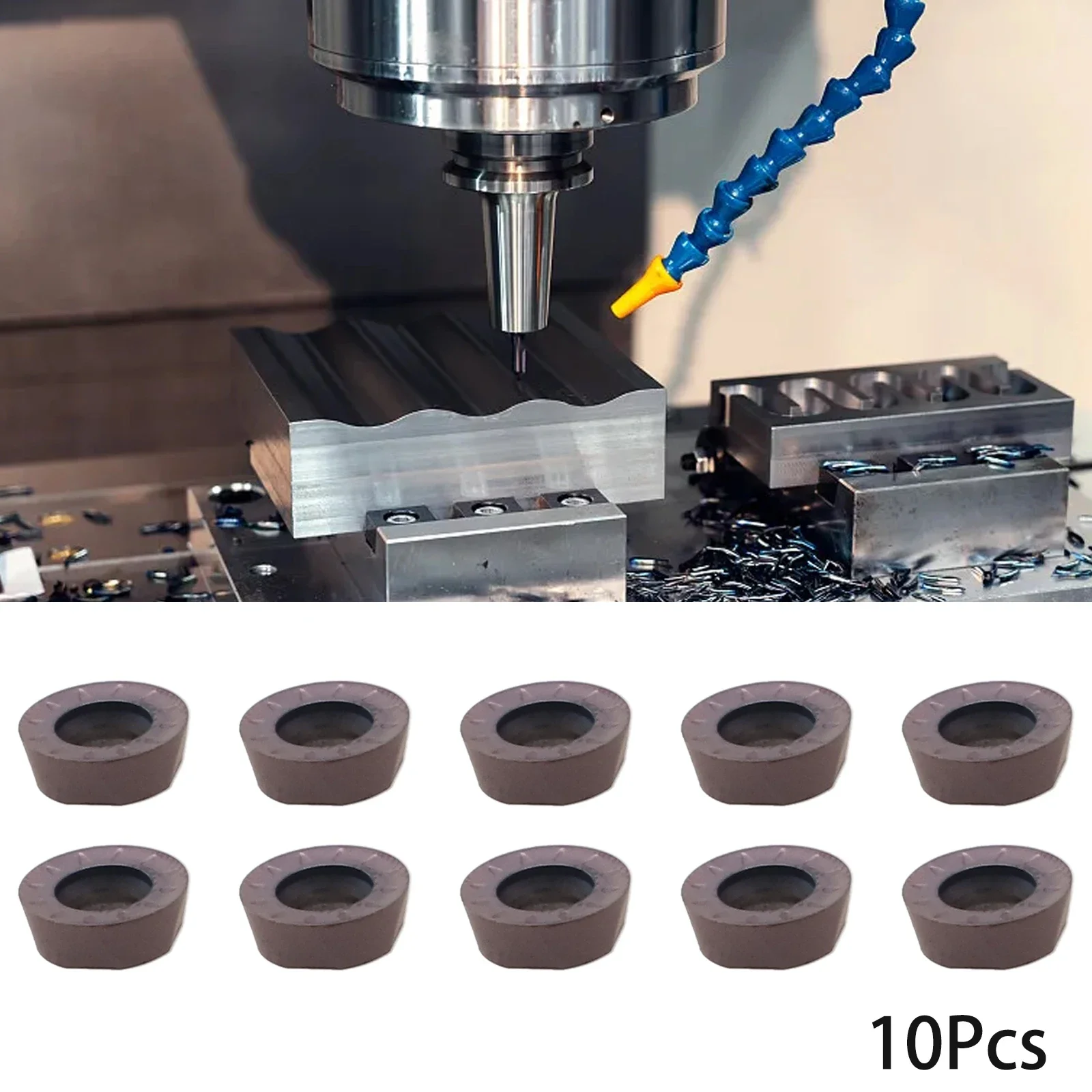 10pcs RPMT08T2MOE-JS MM25 Insert Carbide For Machining Steel Stainless Steel Cast Iron Power Tool Accessories