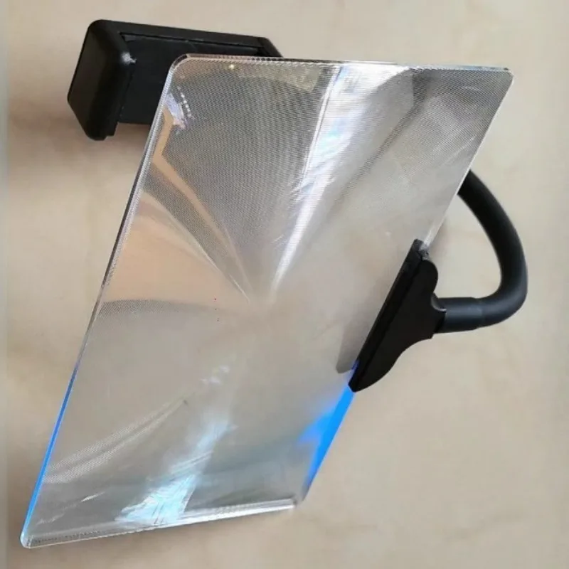 4x HD Portable Clip-on Fresnel Phone Screen Magnifier Helping Hands Magnifying Glass Loupe