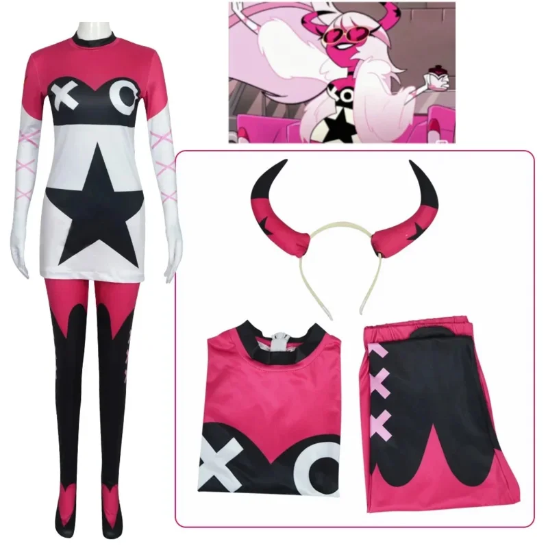 Verosika Mayday Cosplay Kostüm Pyjama Set Cosplay Hazbin Uniform Anzug Halloween Karneval Weihnachts kleid