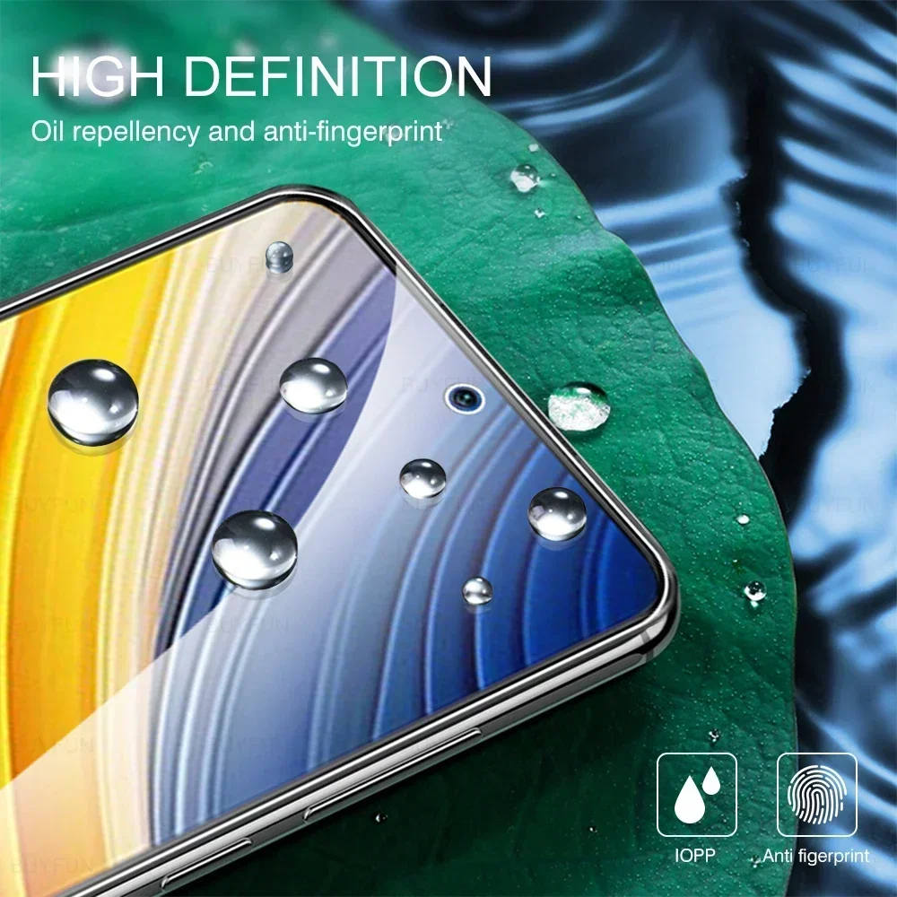 กระจกนิรภัย3ชิ้นสำหรับ Xiaomi Mi poco X6 X3 Pro ป้องกัน Pocox3 Xiaomi Pocox6 M6 X 3 GT X3pro X4 X5ฟิล์มป้องกันหน้าจอ5g