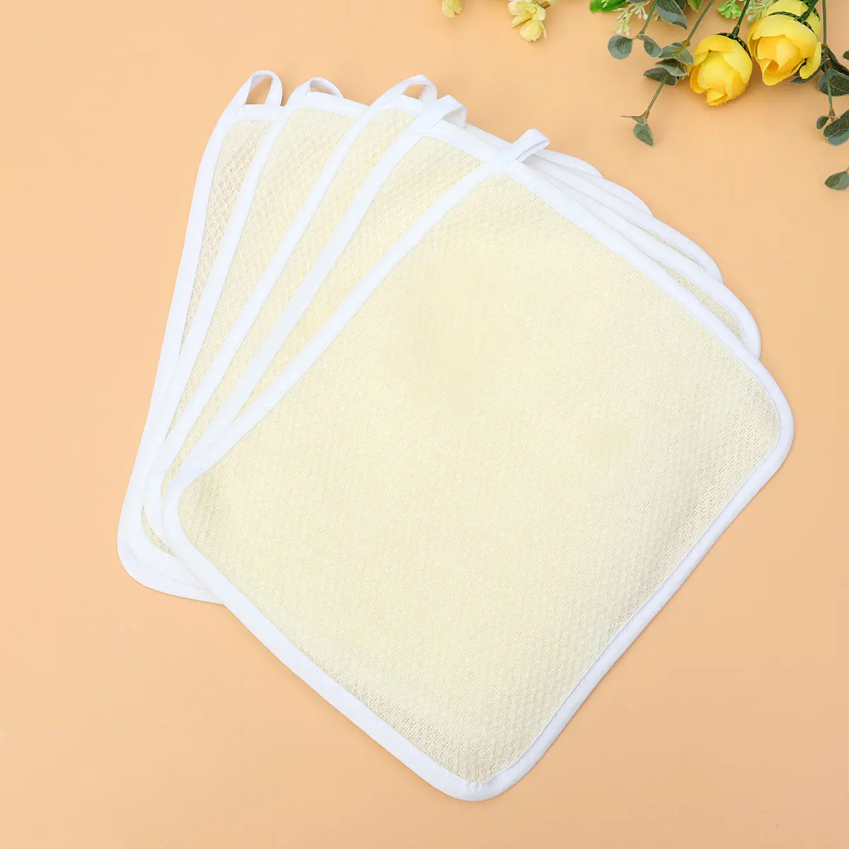 

5Pcs Facial and Body Exfoliating Cloth Rough Texture Wash Towel Removes Dead Skin Fast Drying Non Absorbent Shower Essential