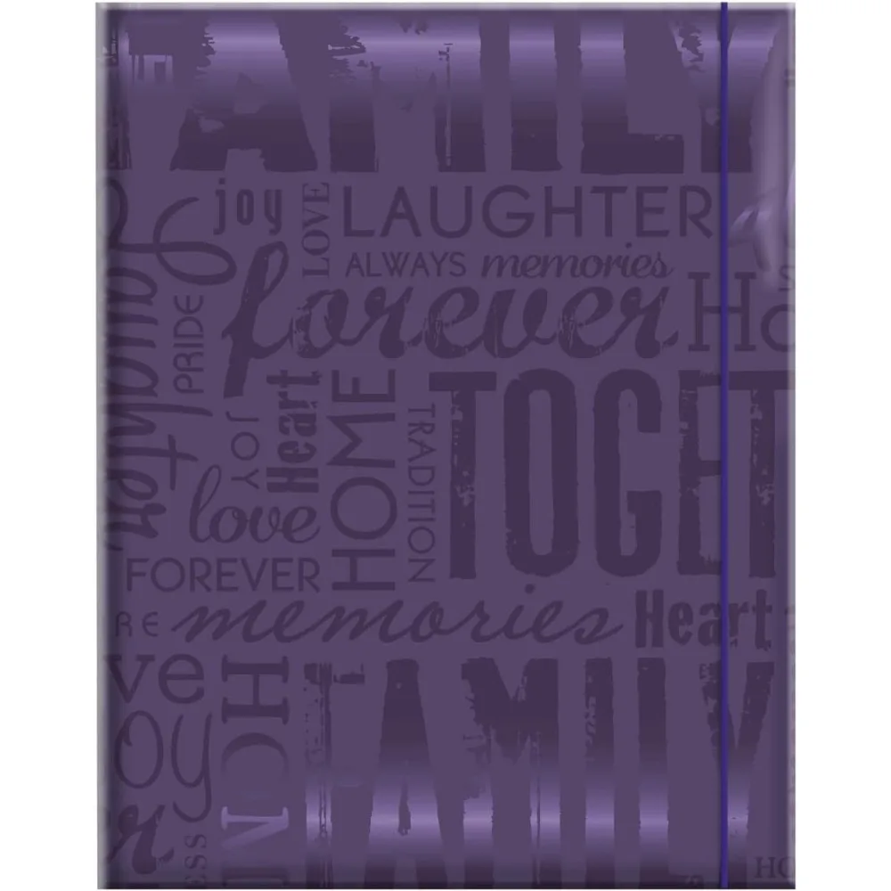 

Embossed Family 100-Pocket 4x6 Photo Album, Purple