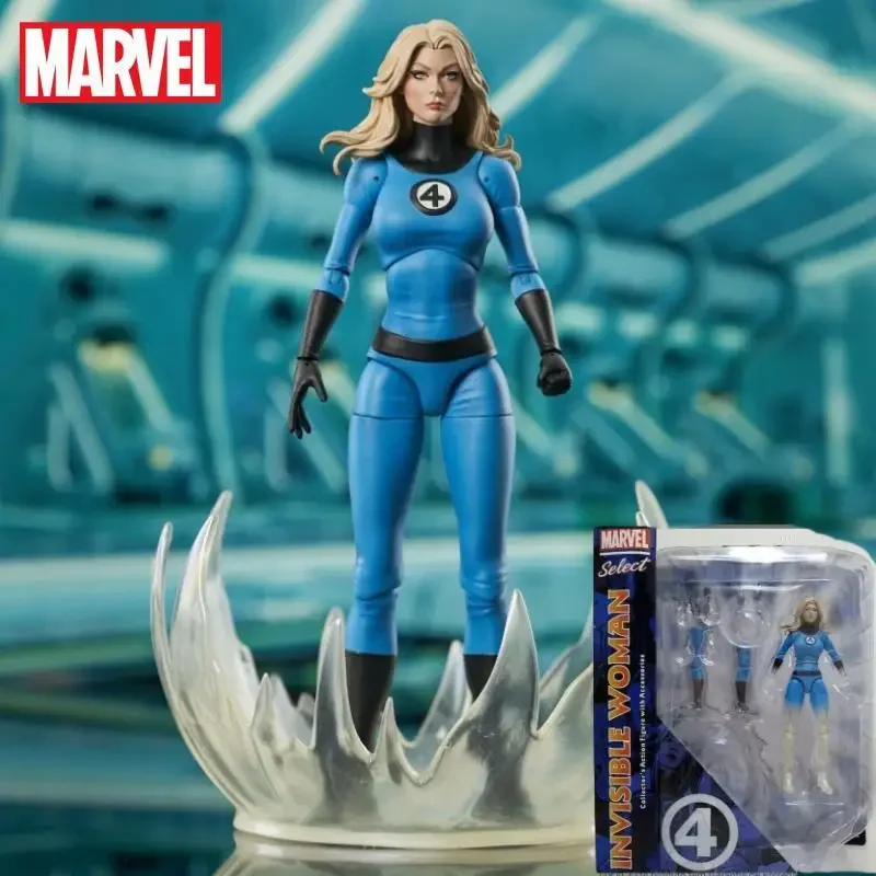 New original Marvel DST Fantastic Four Toys Invisible Woman 7 Inches Action Figure Model Toy Gift Collection Doll