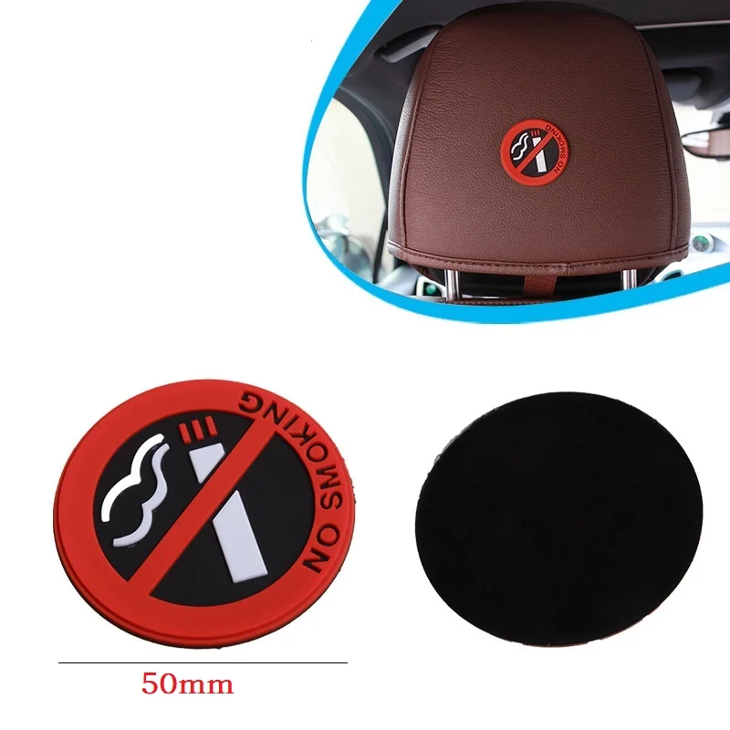 No Smoking Stickers Universal Styling Round Red Sign Vinyl Sticker for Auto Motorcycle Home Wall Outdoor Car Accessories